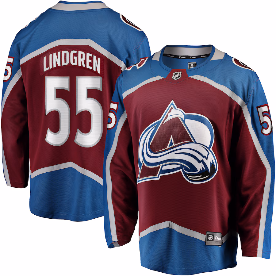 Ryan Lindgren Colorado Avalanche Fanatics Home Breakaway Jersey - Burgundy - myjerseyhub