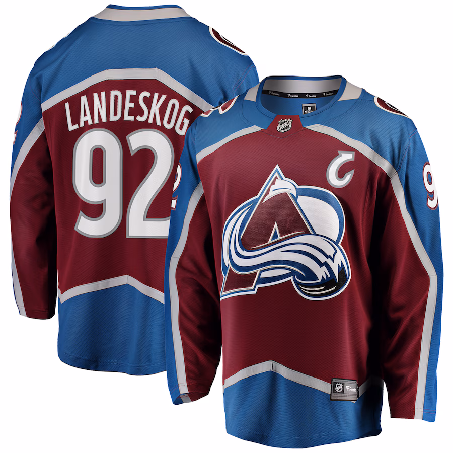 Gabriel Landeskog Colorado Avalanche Fanatics Captain Patch Home Breakaway Jersey - Burgundy - myjerseyhub