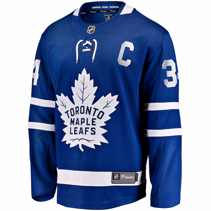 Auston Matthews Toronto Maple Leafs Fanatics Captain Patch Home Breakaway Player Jersey - Blue - myjerseyhub