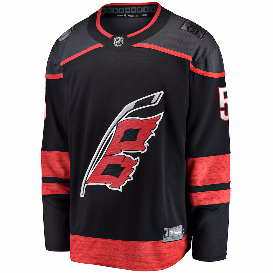 Jalen Chatfield Carolina Hurricanes Fanatics Home Premier Breakaway Player Jersey - Black - myjerseyhub