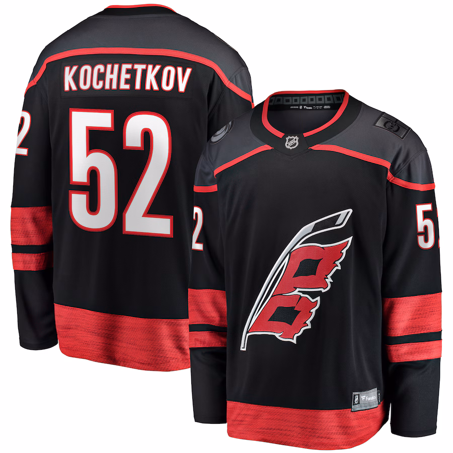 Pyotr Kochetkov Carolina Hurricanes Fanatics Home Premier Breakaway Player Jersey - Black - myjerseyhub