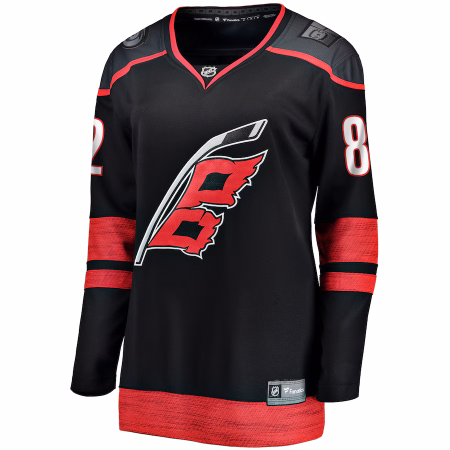 Jesperi Kotkaniemi Carolina Hurricanes Fanatics Women's Home Breakaway Player Jersey - Black - myjerseyhub