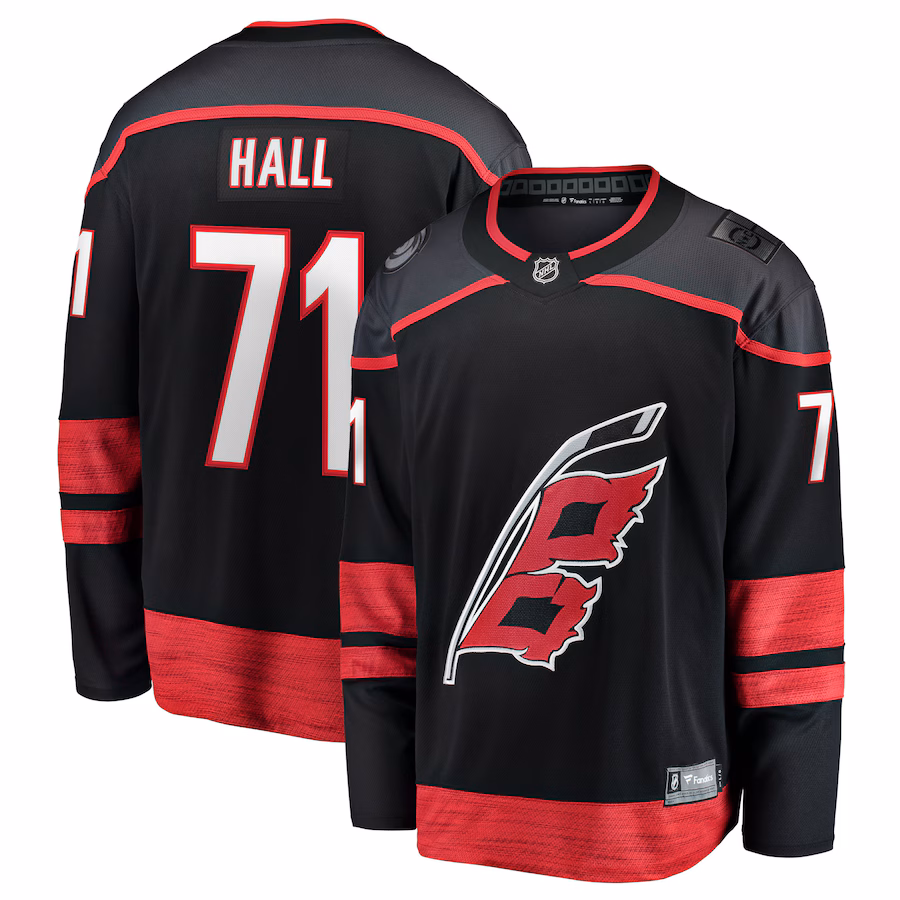Taylor Hall Carolina Hurricanes Fanatics Home Breakaway Jersey - Black - myjerseyhub