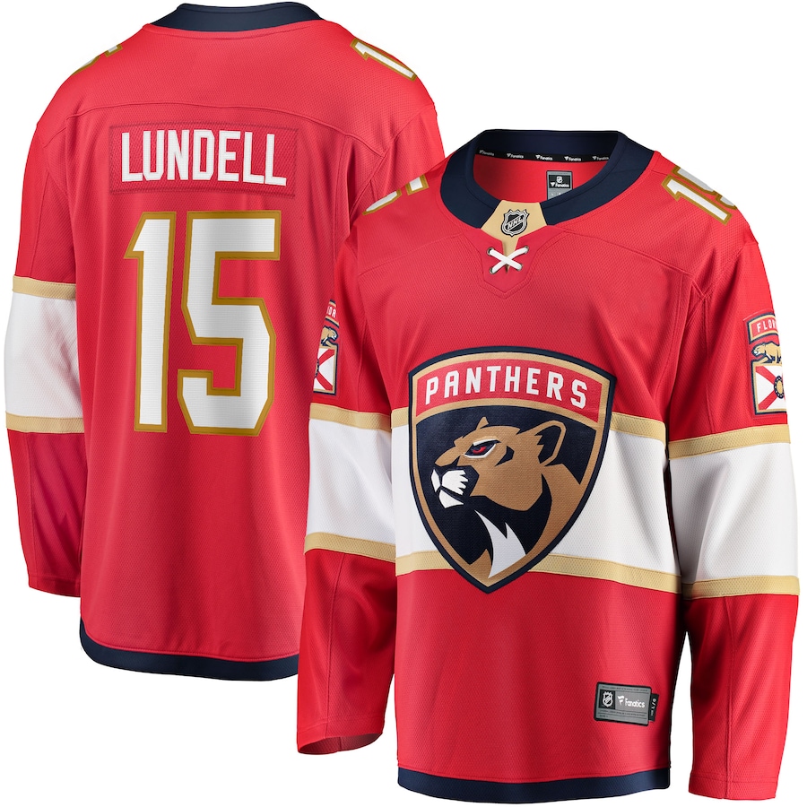 Anton Lundell Florida Panthers Fanatics Home Breakaway Player Jersey - Red - myjerseyhub