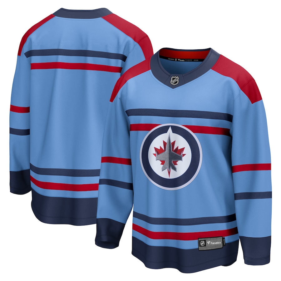Winnipeg Jets Fanatics Anniversary Premier Breakaway Jersey - Light Blue - myjerseyhub