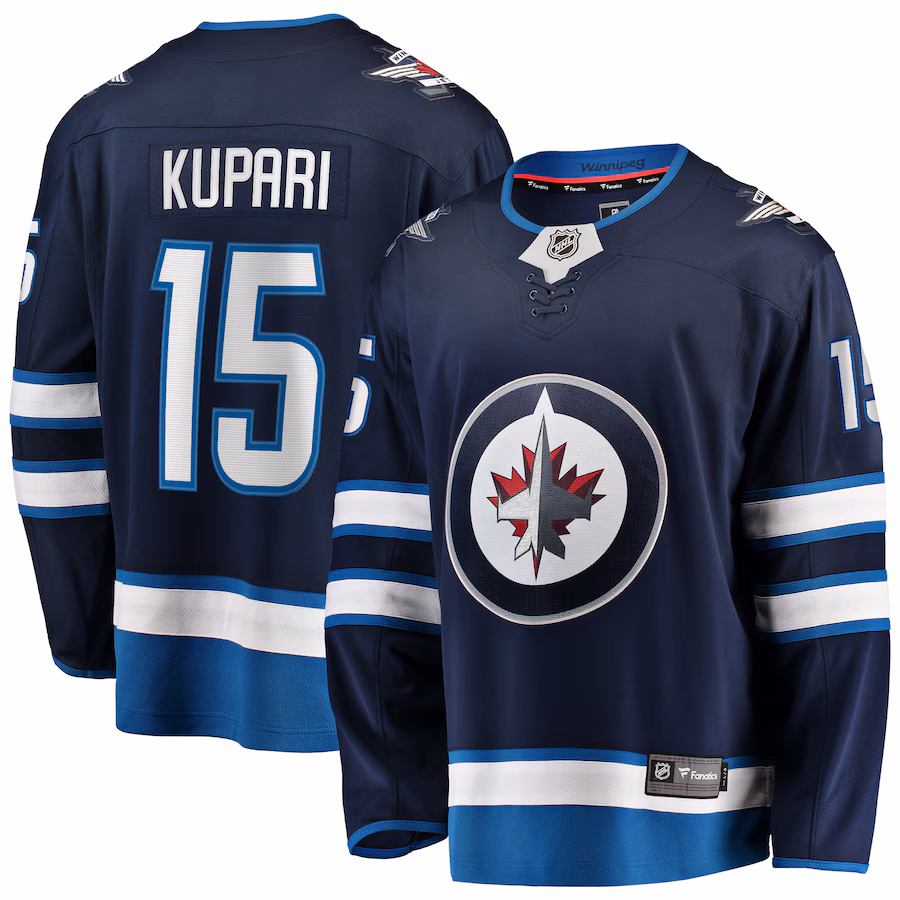 Rasmus Kupari Winnipeg Jets Fanatics Home Premier Breakaway Player Jersey - Navy - myjerseyhub