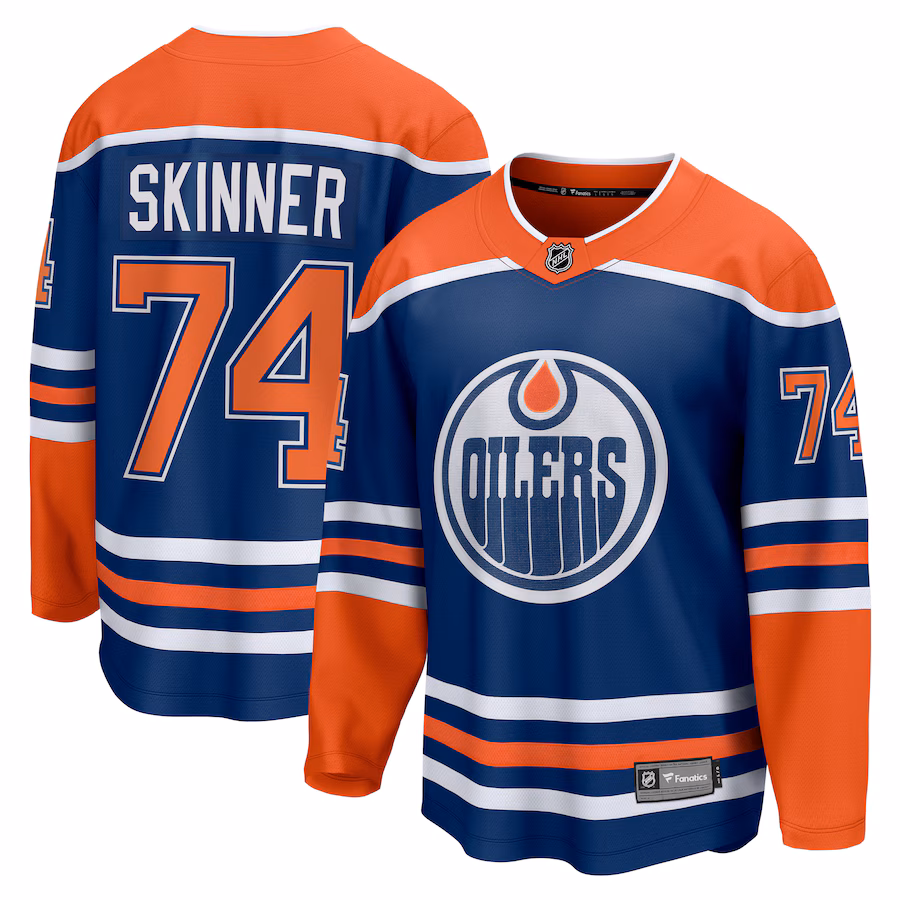 Stuart Skinner Edmonton Oilers Fanatics Home Breakaway Player Jersey - Royal - myjerseyhub