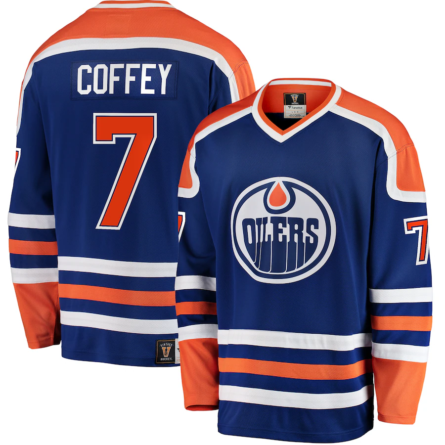 Paul Coffey Edmonton Oilers Fanatics Premier Breakaway Retired Player Jersey - Blue - myjerseyhub