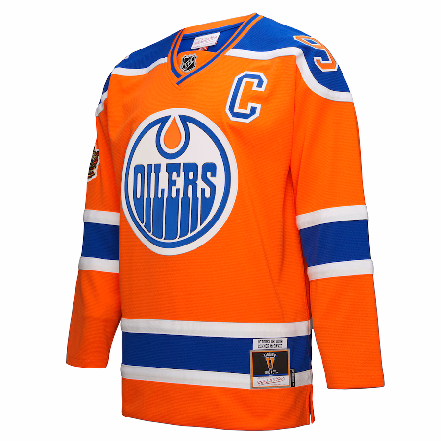 Connor McDavid Edmonton Oilers Mitchell & Ness Power Play Jersey - Orange - myjerseyhub