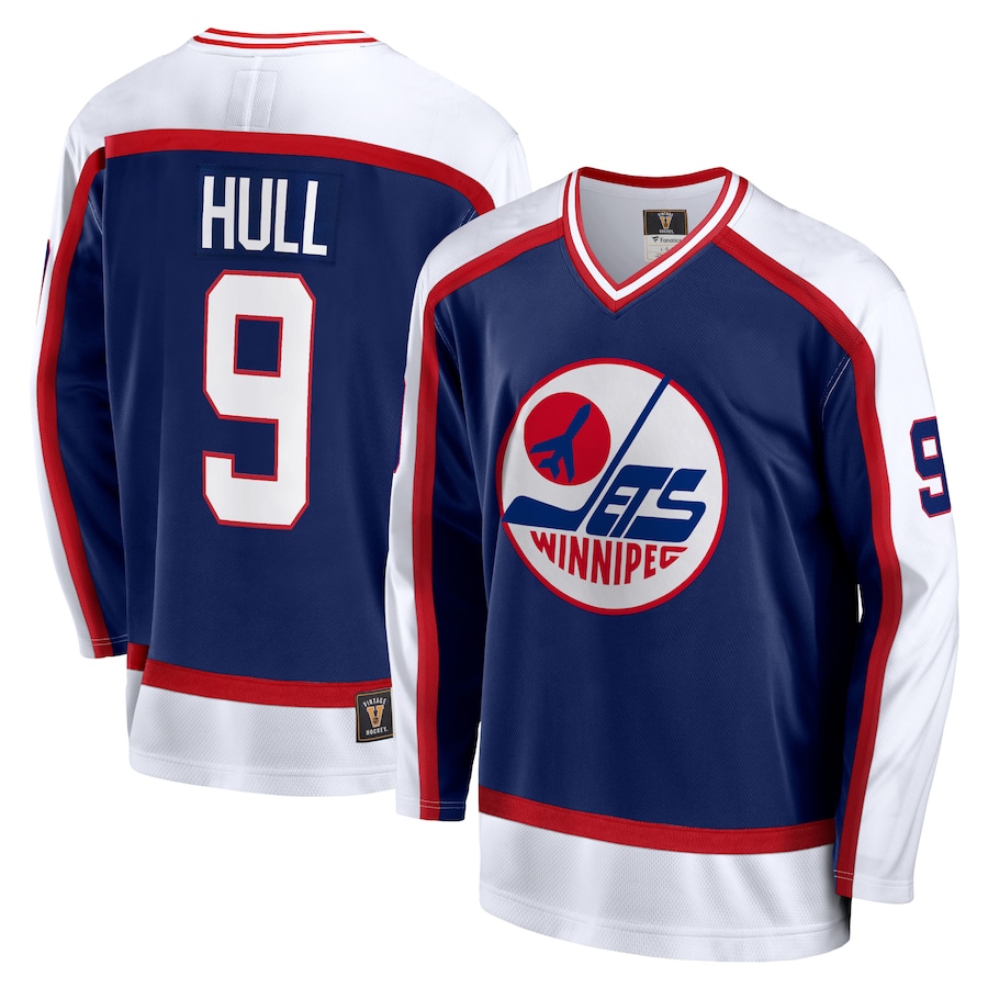 Bobby Hull Winnipeg Jets Fanatics Breakaway Retired Player Jersey - Navy - myjerseyhub