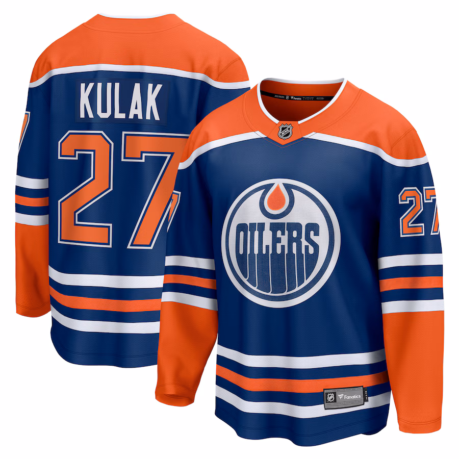 Brett Kulak Edmonton Oilers Fanatics Home Breakaway Player Jersey - Royal - myjerseyhub