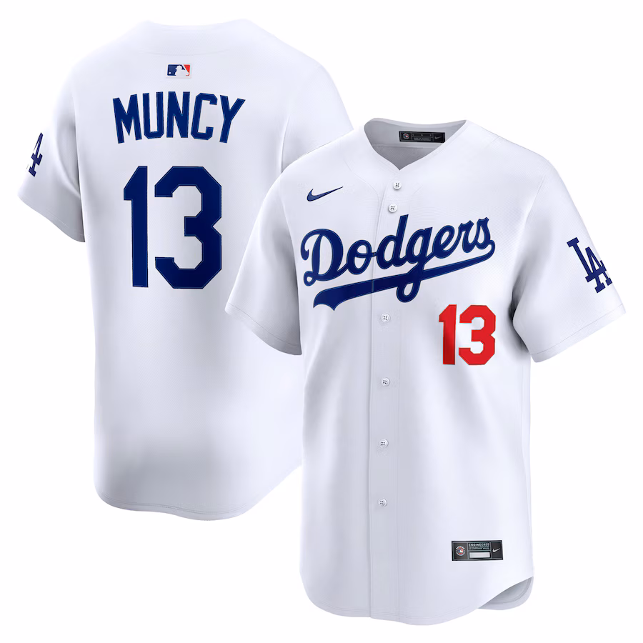 Max Muncy Los Angeles Dodgers Nike Home Limited Player Jersey - White - myjerseyhub