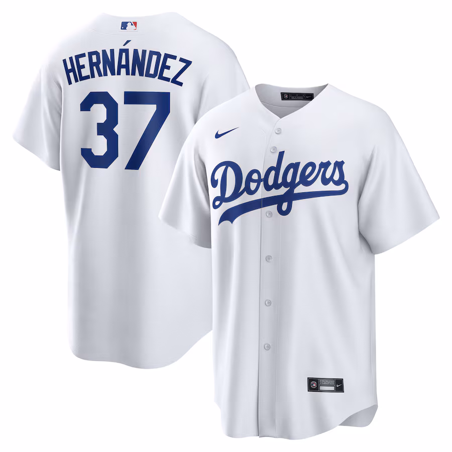 Teoscar Hernandez Los Angeles Dodgers Nike Home Replica Jersey - White - myjerseyhub