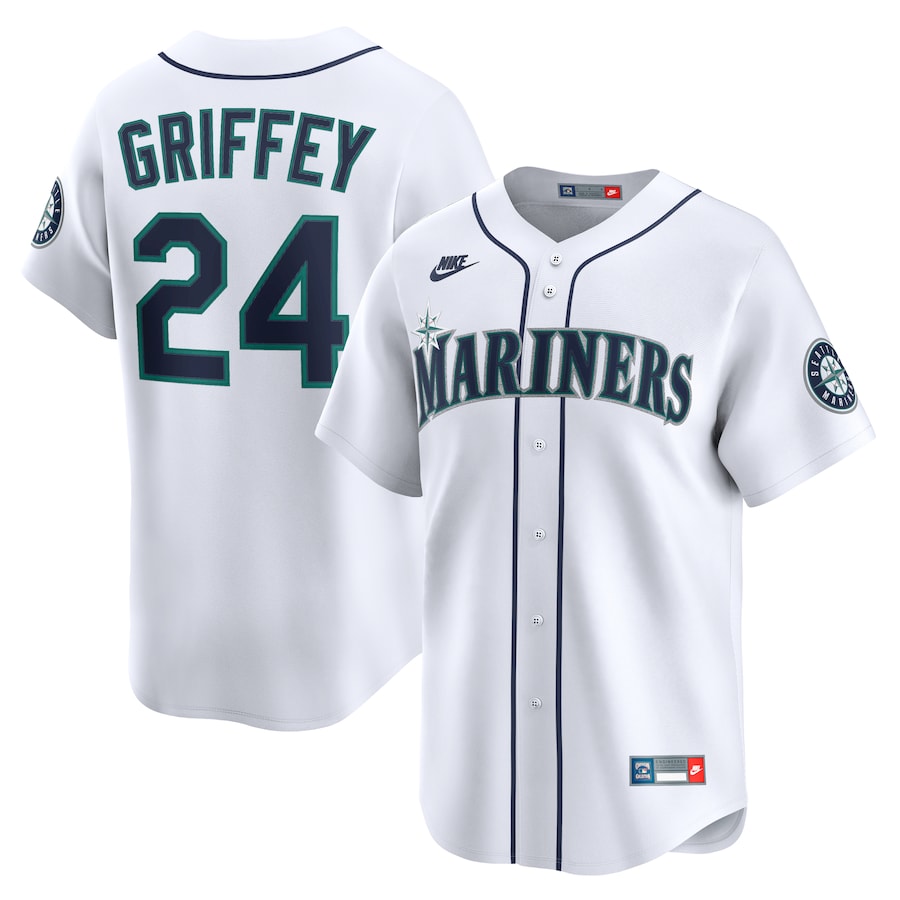 Ken Griffey Jr. Seattle Mariners Nike Throwback Cooperstown Collection Limited Jersey - White - myjerseyhub