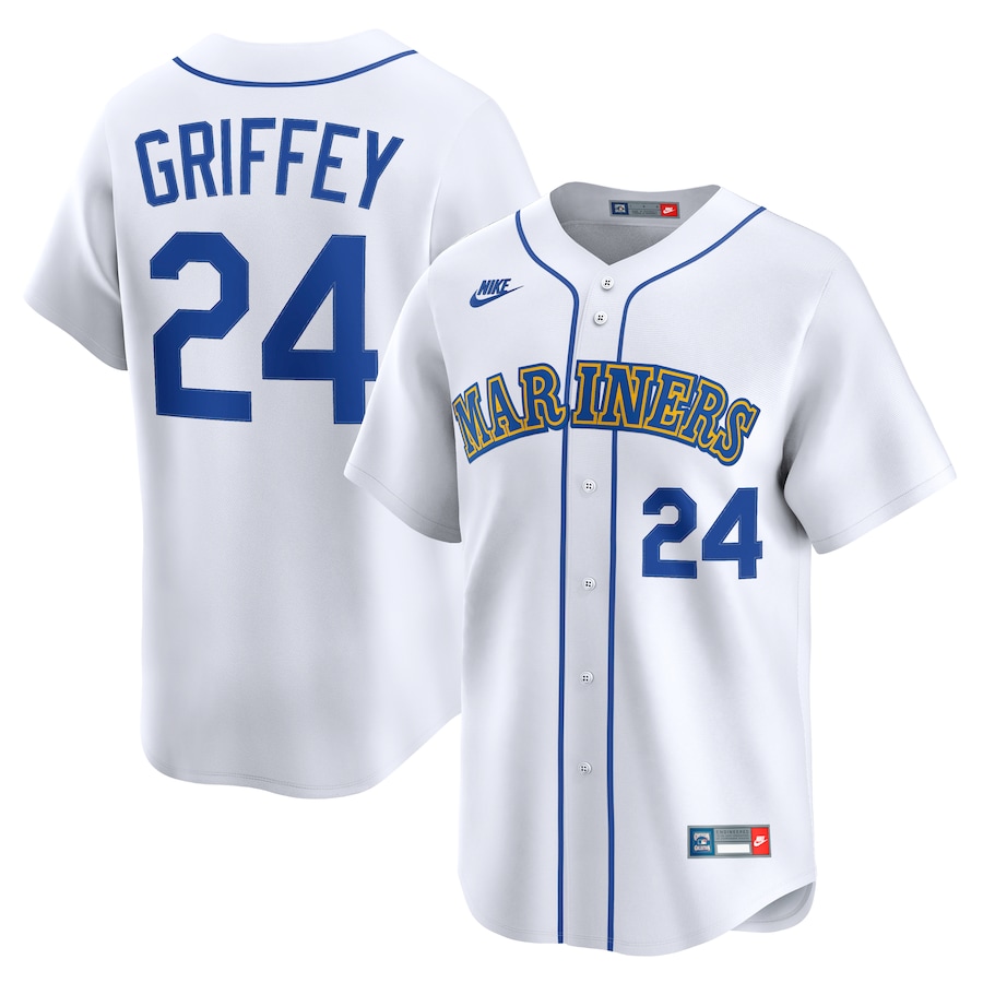 Ken Griffey Jr. Seattle Mariners Nike Throwback Cooperstown Collection Limited Jersey - White - myjerseyhub