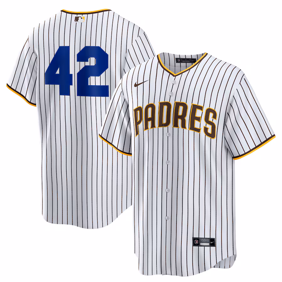 San Diego Padres Nike Home 2025 Jackie Robinson Day Replica Jersey - White - myjerseyhub