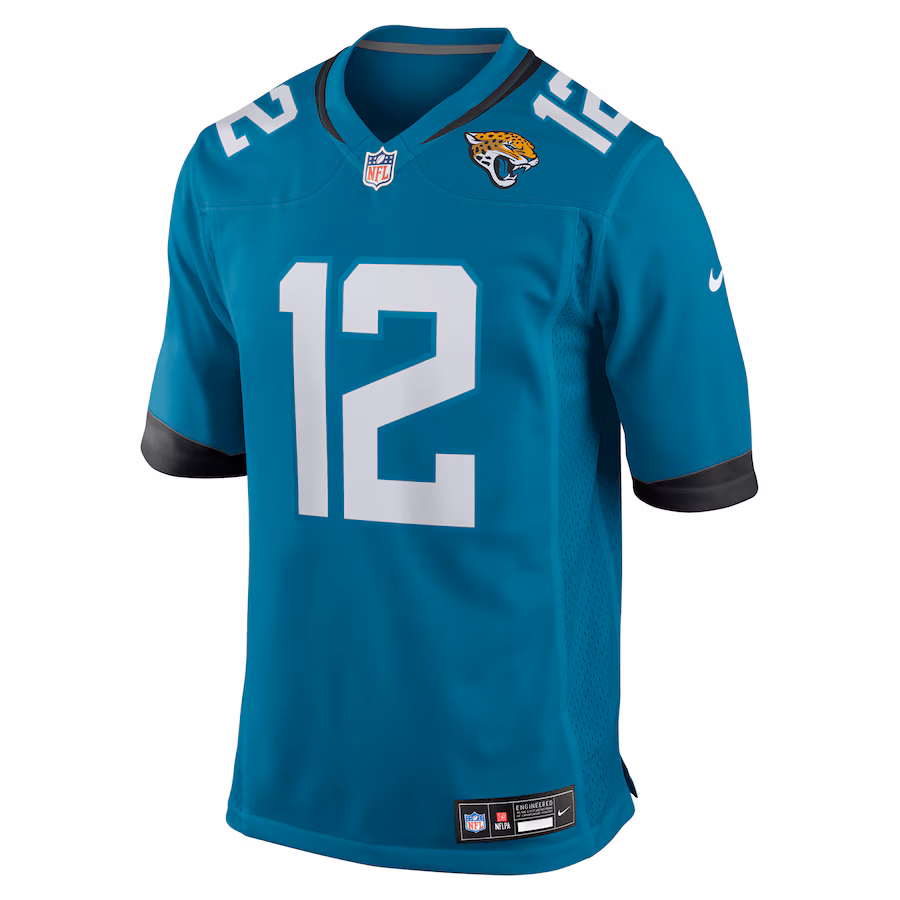 Travis Hunter Jacksonville Jaguars Nike 2025 NFL Draft First Round Pick Game Jersey - Teal - myjerseyhub