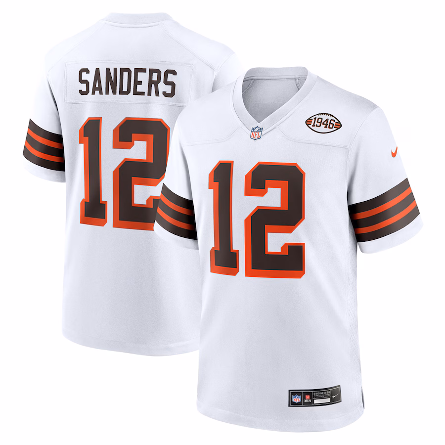 Shedeur Sanders Cleveland Browns Nike 2025 NFL Draft 2nd Alternate Game Jersey - White - myjerseyhub