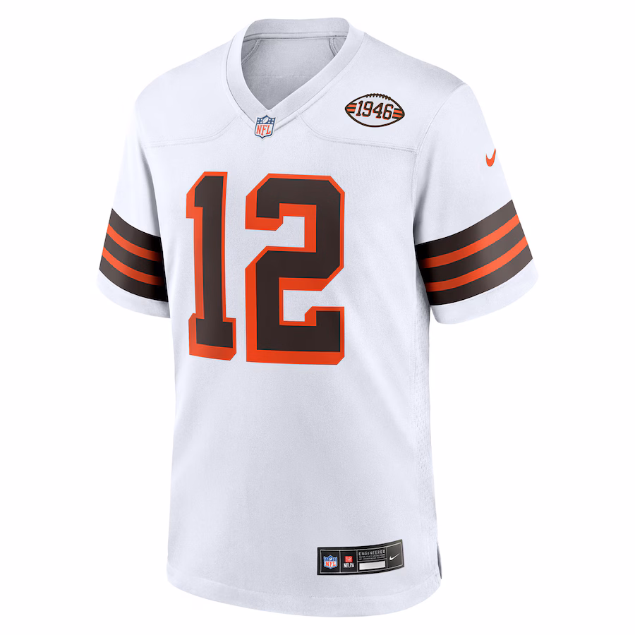 Shedeur Sanders Cleveland Browns Nike 2025 NFL Draft 2nd Alternate Game Jersey - White - myjerseyhub