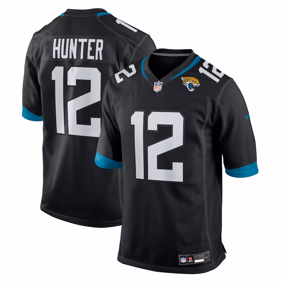 Travis Hunter Jacksonville Jaguars Nike 2025 NFL Draft First Round Pick Alternate Game Player Jersey - Black - myjerseyhub