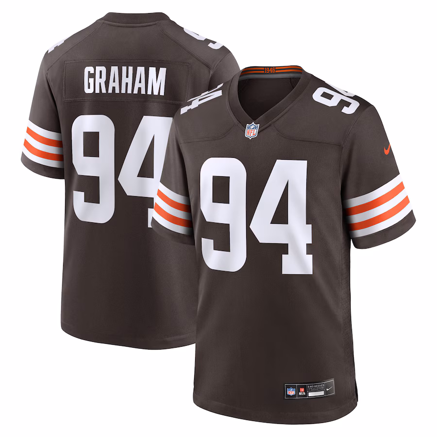 Mason Graham Cleveland Browns Nike 2025 NFL Draft First Round Pick Game Jersey - Brown - myjerseyhub