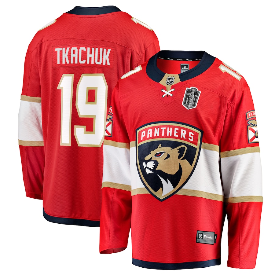 Matthew Tkachuk Florida Panthers Fanatics 2025 Stanley Cup Final Home Breakaway Player Jersey - Red - myjerseyhub