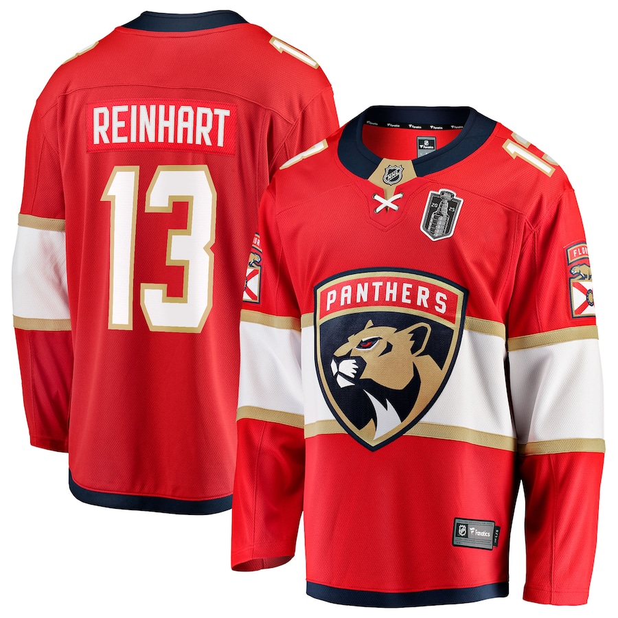 Sam Reinhart Florida Panthers Fanatics 2025 Stanley Cup Final Home Breakaway Player Jersey - Red - myjerseyhub
