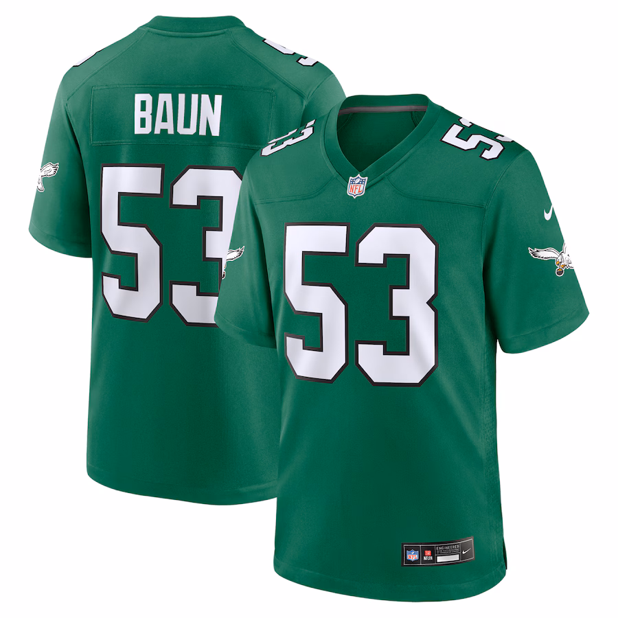 Zack Baun Philadelphia Eagles Nike Alternate Game Jersey - Kelly Green - myjerseyhub