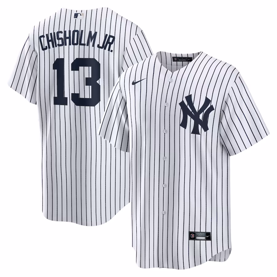 Jazz Chisholm Jr. New York Yankees Nike Home Replica Player Jersey - White - myjerseyhub