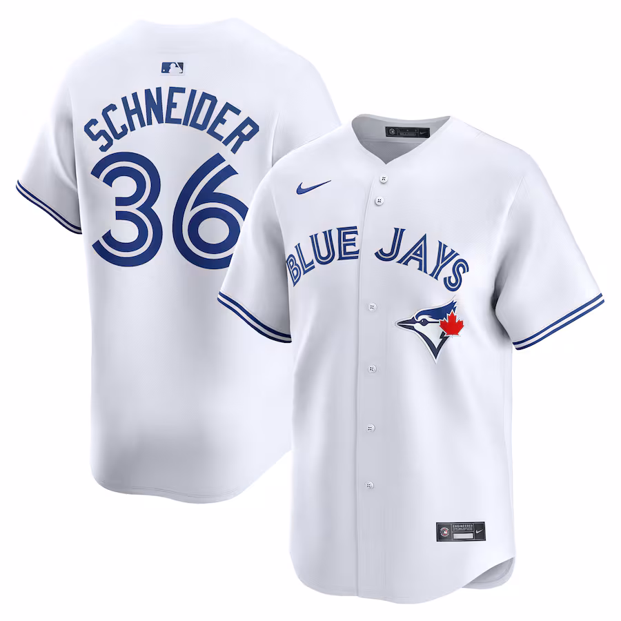 Davis Schneider Toronto Blue Jays Nike Home Limited Player Jersey - White - myjerseyhub