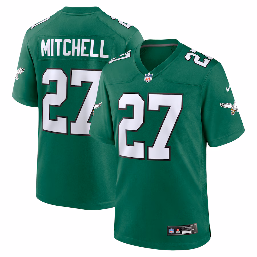 Quinyon Mitchell Philadelphia Eagles Nike Alternate Game Jersey - Kelly Green - myjerseyhub
