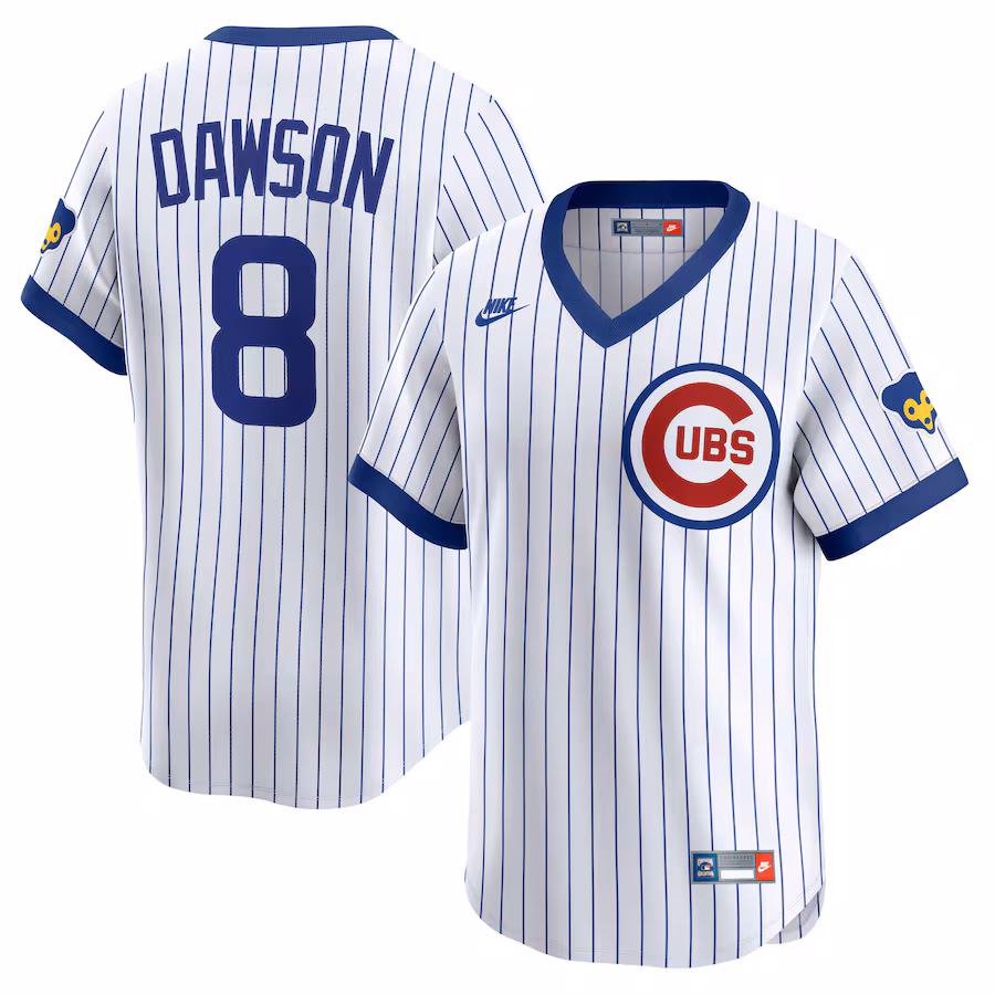 Andre Dawson Chicago Cubs Nike Throwback Cooperstown Collection Limited Jersey - White - myjerseyhub