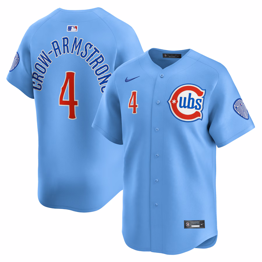 Pete Crow-Armstrong Chicago Cubs Nike Alternate Limited Player Jersey - Light Blue - myjerseyhub