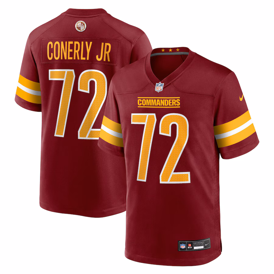 Josh Conerly Jr. Washington Commanders Nike 2025 NFL Draft First Round Pick Game Jersey - Burgundy - myjerseyhub