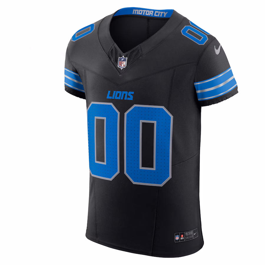 Detroit Lions Nike Alternate Vapor F.U.S.E. Elite Custom Jersey - Black - myjerseyhub