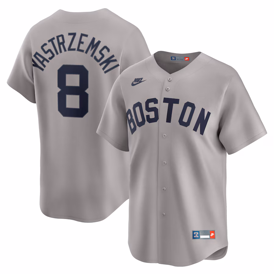 Carl Yastrzemski Boston Red Sox Nike Throwback Cooperstown Collection Limited Jersey - Gray - myjerseyhub