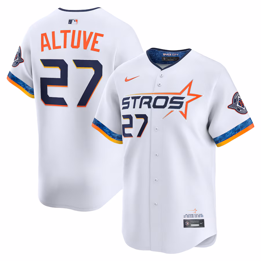 Jose Altuve Houston Astros Nike 2025 City Connect Limited Player Jersey - White - myjerseyhub
