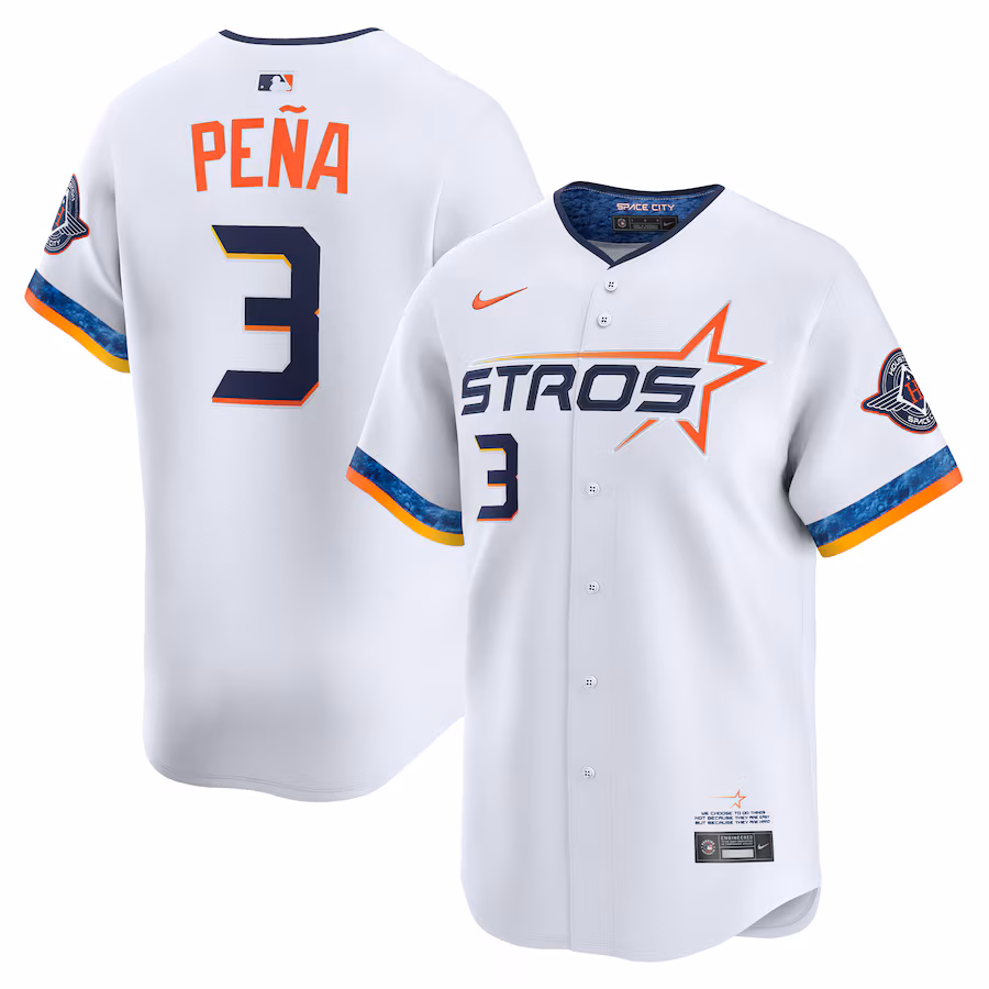Jeremy Peña Houston Astros Nike 2025 City Connect Limited Player Jersey - White - myjerseyhub