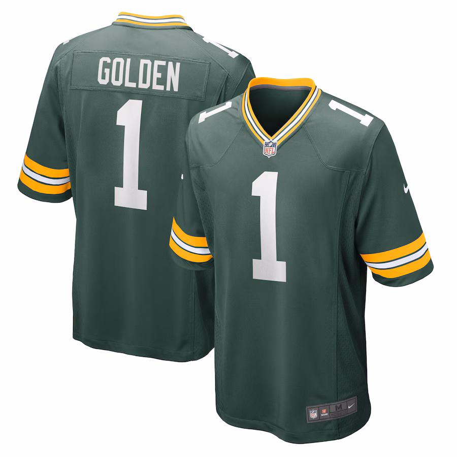 Matthew Golden Green Bay Packers Nike 2025 NFL Draft First Round Pick Game Jersey - Green - myjerseyhub