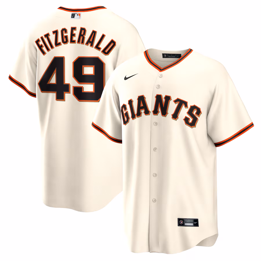 Tyler Fitzgerald San Francisco Giants Nike Home Replica Jersey - Cream - myjerseyhub