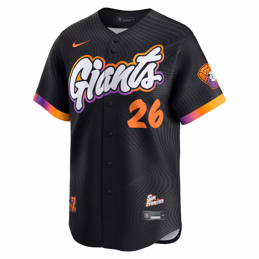 Matt Chapman San Francisco Giants Nike 2025 City Connect Limited Jersey - Anthracite - myjerseyhub
