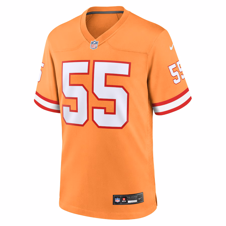 Derrick Brooks Tampa Bay Buccaneers Nike Throwback Game Jersey - Orange - myjerseyhub