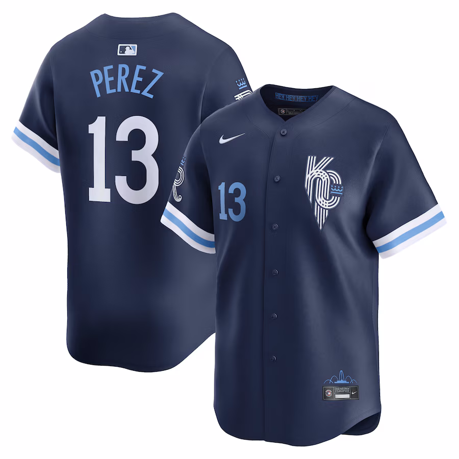Salvador Perez Kansas City Royals Nike City Connect Limited Jersey - Navy - myjerseyhub