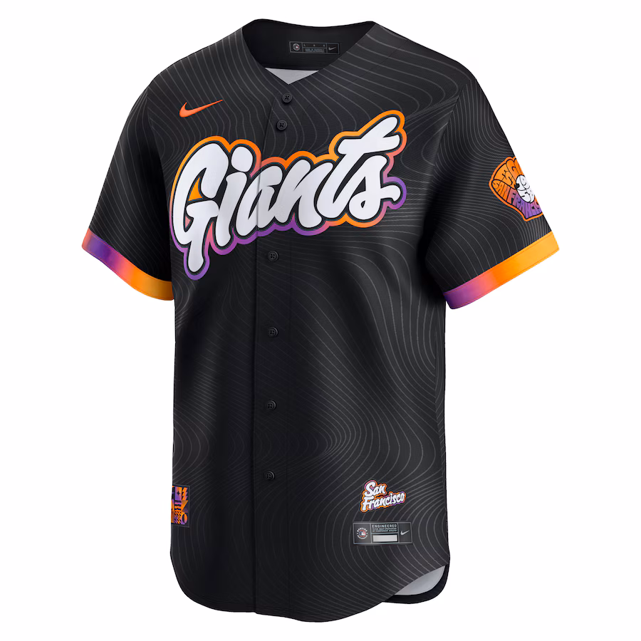 San Francisco Giants Nike 2025 City Connect Limited Jersey - Anthracite - myjerseyhub