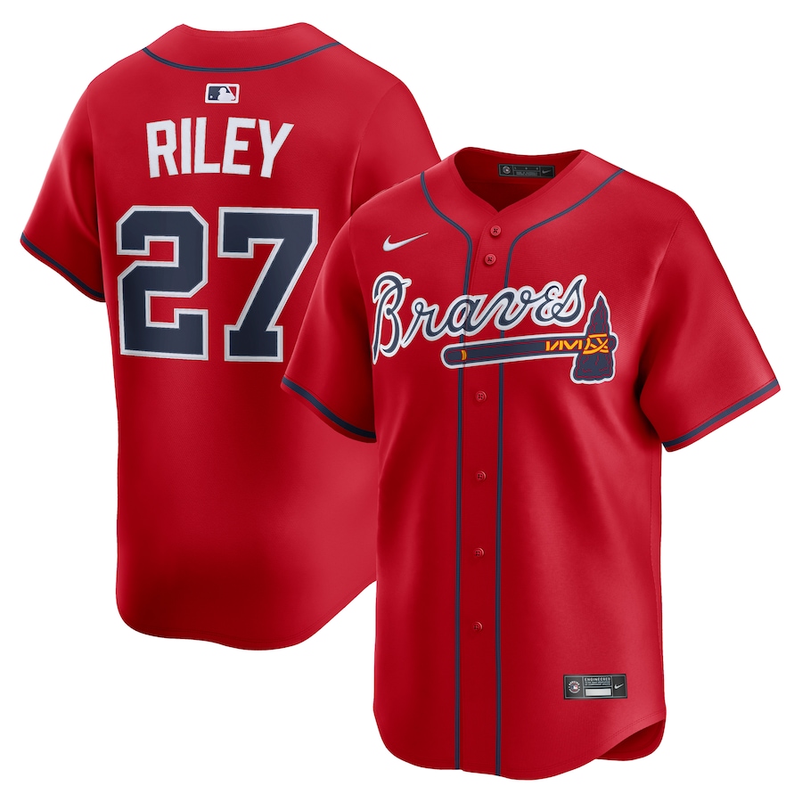 Austin Riley Atlanta Braves Nike Alternate Limited Player Jersey - Red - myjerseyhub