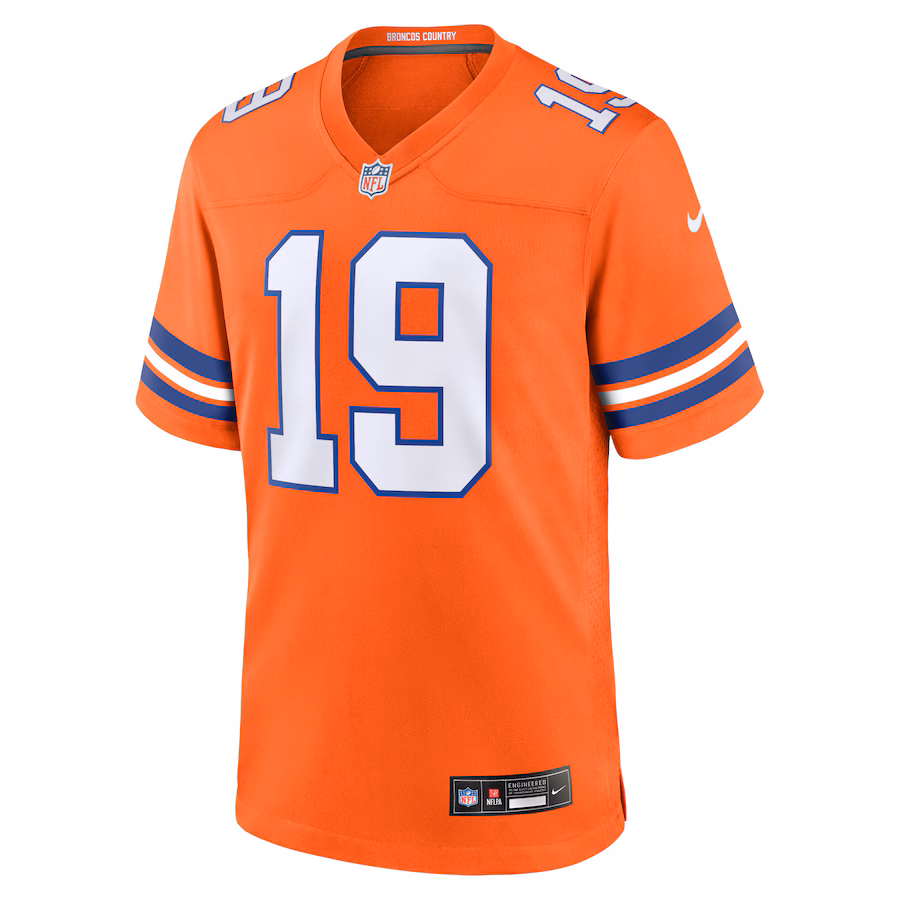 Marvin Mims Jr Denver Broncos Nike Mile High Collection 1977 Throwback Player Game Jersey - Orange - myjerseyhub