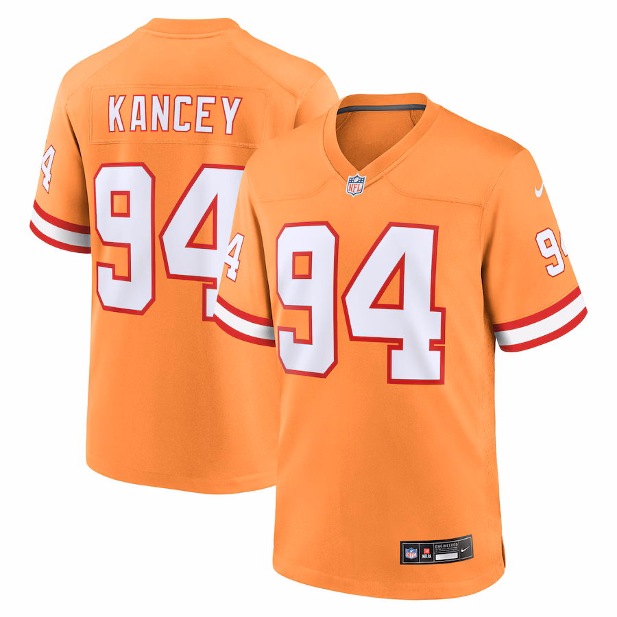 Calijah Kancey Tampa Bay Buccaneers Nike Alternate Game Jersey - Orange - myjerseyhub