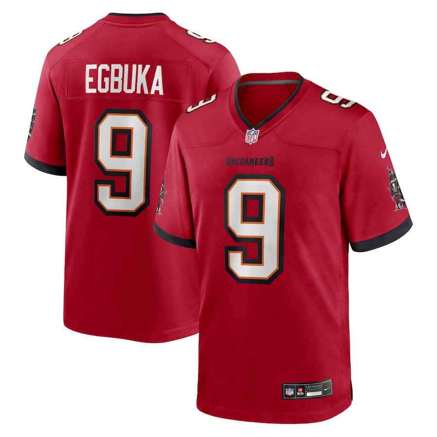 Emeka Egbuka Tampa Bay Buccaneers Nike 2025 NFL Draft First Round Pick Game Jersey - Red - myjerseyhub