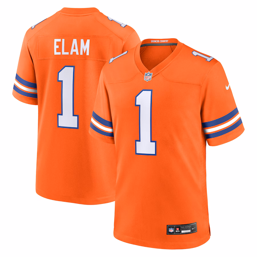 Jason Elam Denver Broncos Nike Retired Player Alternate Game Jersey - Orange - myjerseyhub