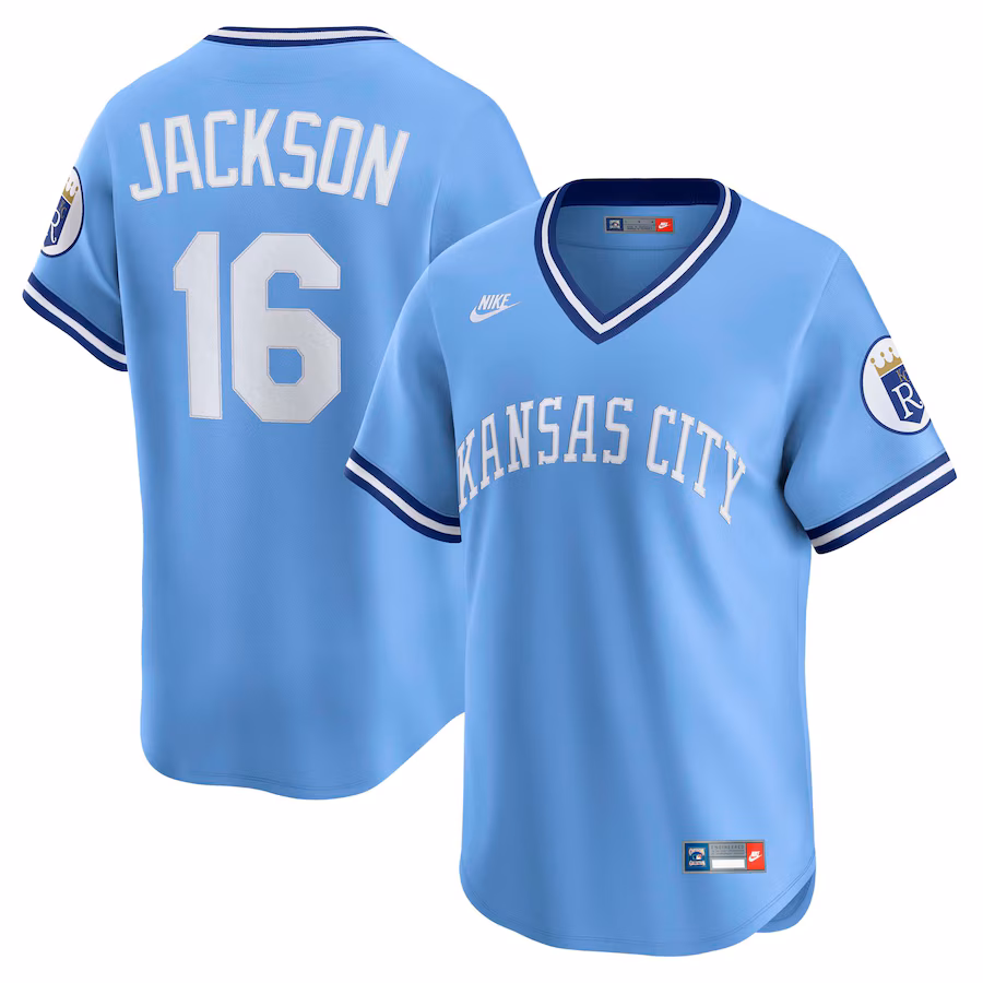 Bo Jackson Kansas City Royals Nike Throwback Cooperstown Collection Limited Jersey - Light Blue - myjerseyhub
